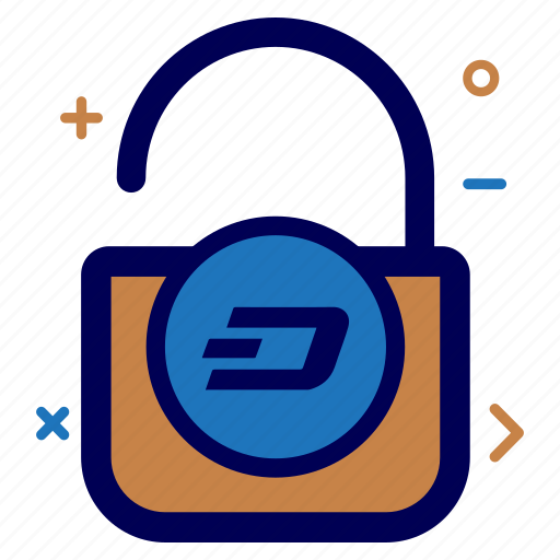 Crypto, currency, dash, dashcoin, lock, money, secure icon - Download on Iconfinder