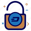 crypto, currency, dash, dashcoin, lock, money, secure 
