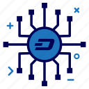 connect, crypto, currency, dash, dashcoin, money, network