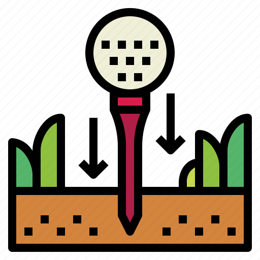 Golf, tee, grass, ball, equipment icon - Download on Iconfinder