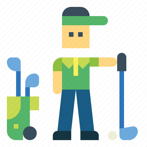 Golf, player, golfer, bag, club, golfing icon - Download on Iconfinder