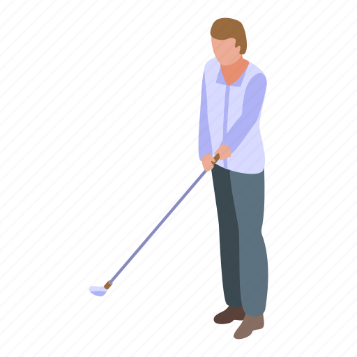 Golf, player, isometric icon - Download on Iconfinder