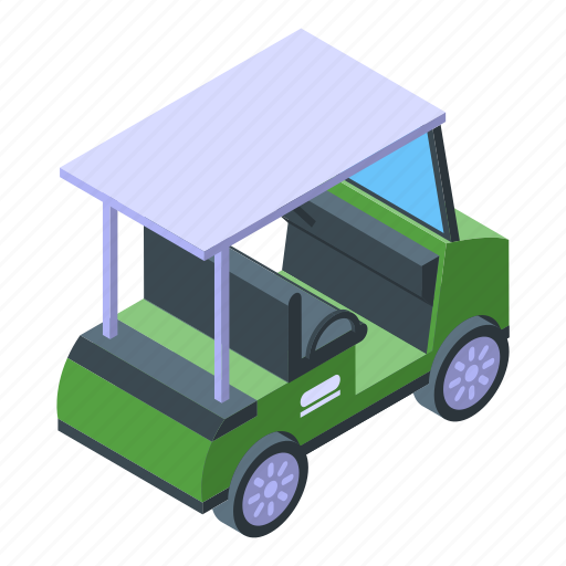 Golf, cart, isometric icon - Download on Iconfinder