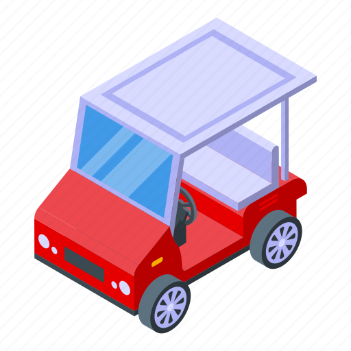 Auto, golf, cart, isometric icon - Download on Iconfinder