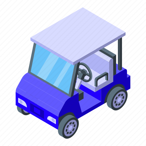 Club, golf, cart, isometric icon - Download on Iconfinder