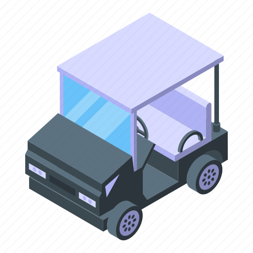 Hobby, golf, cart, isometric icon - Download on Iconfinder
