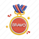 bravo, 3d icon, 3d illustration, 3d render, good vibe sticker, good vibe, sticker, typography, sticker design 