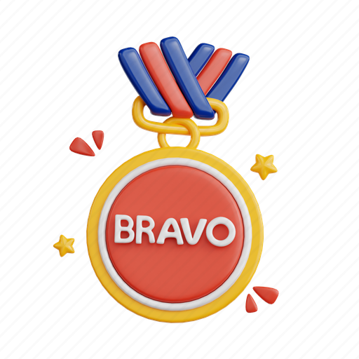 Bravo, 3d icon, 3d illustration, 3d render, good vibe sticker, good vibe, sticker 3D illustration - Download on Iconfinder