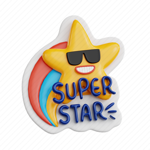 Super, 3d icon, 3d illustration, 3d render, good vibe sticker, good vibe, sticker 3D illustration - Download on Iconfinder