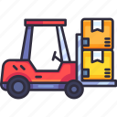 forklift, vehicle, warehouse, logistics, distribution, delivery, shipping, package, box