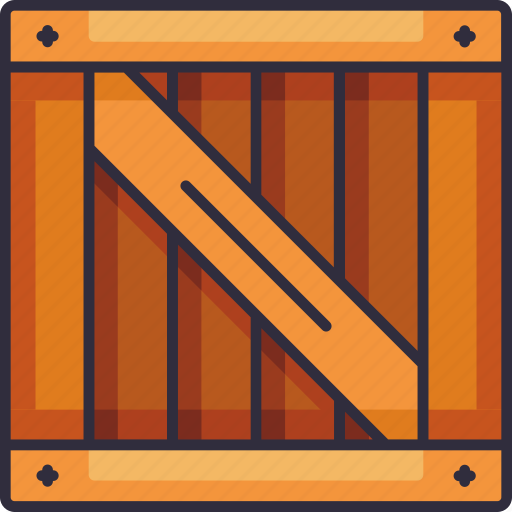 Wooden box, crate, pallet, packaging, wood, delivery, shipping icon - Download on Iconfinder