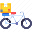 bicycle, bike, food delivery, courier, transportation, delivery, shipping, package, box