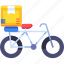 bicycle, bike, food delivery, courier, transportation, delivery, shipping, package, box 