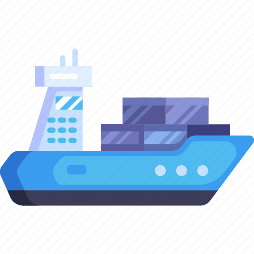 Cargo ship, cargo, logistics, container, export, delivery, shipping icon - Download on Iconfinder