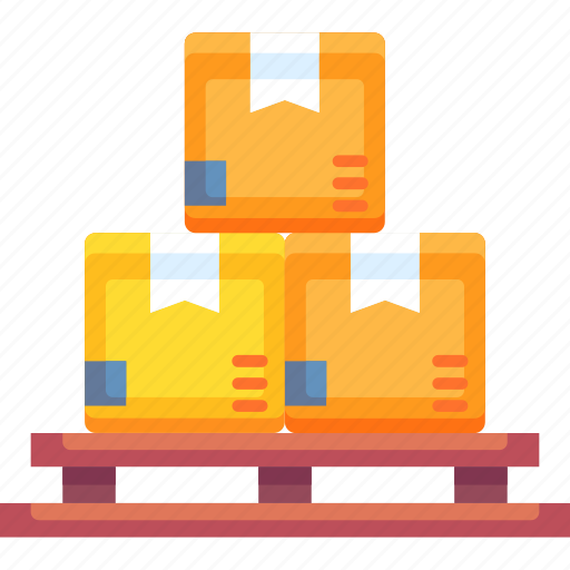 Packages pallet, pallet, warehouse, storage, crates, delivery, shipping icon - Download on Iconfinder