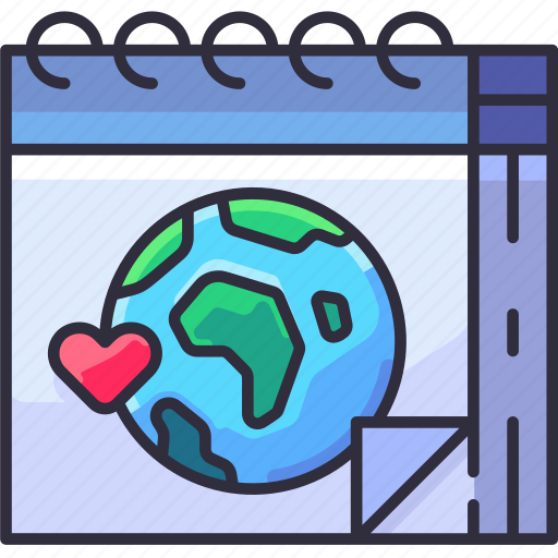 Earth day, world, globe, love, calendar, ecology, eco icon - Download on Iconfinder