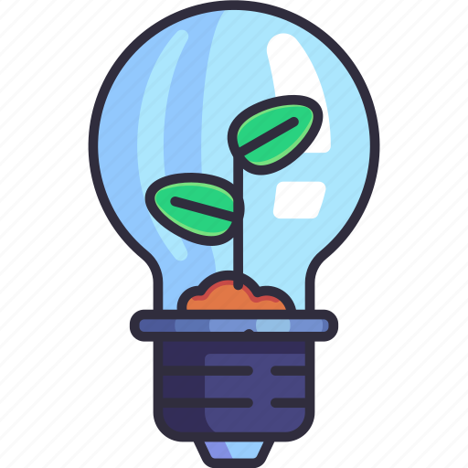 Eco bulb, light, lamp, energy, electricity, ecology, eco icon - Download on Iconfinder