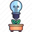 green idea, bulb, light, lamp, innovation, ecology, eco, leaf, environment