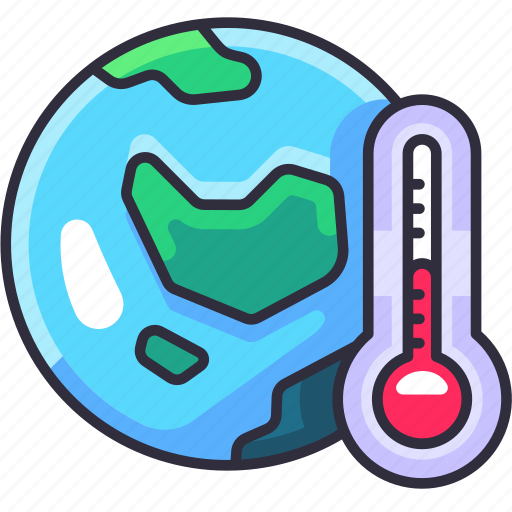 Temperature, thermometer, globe, earth, ecology, eco, leaf icon - Download on Iconfinder