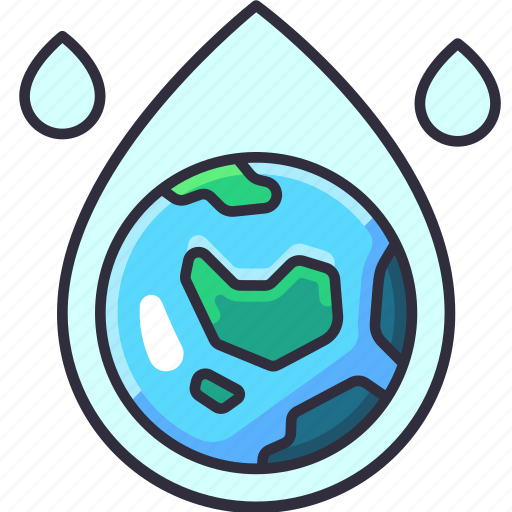 Water, drop, globe, earth, clean water, ecology, eco icon - Download on Iconfinder