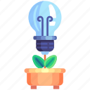 green idea, bulb, light, lamp, innovation, ecology, eco, leaf, environment