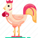 cock, chicken, rooster, animal, bird, farming, farmer, farm, agriculture