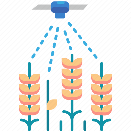 Top watering system, irrigation, watering, plant, wheat field, farming, farmer icon - Download on Iconfinder