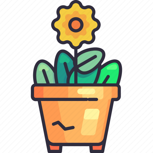 Flower pot, floral, blossom, flower, pot, gardener, gardening icon - Download on Iconfinder