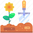 shovel flower, digging, flower, soil, planting, gardener, gardening, agriculture