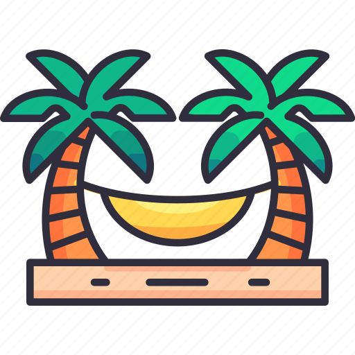 Hammock, swing, relax, sleep, beach, summer, holiday icon - Download on Iconfinder
