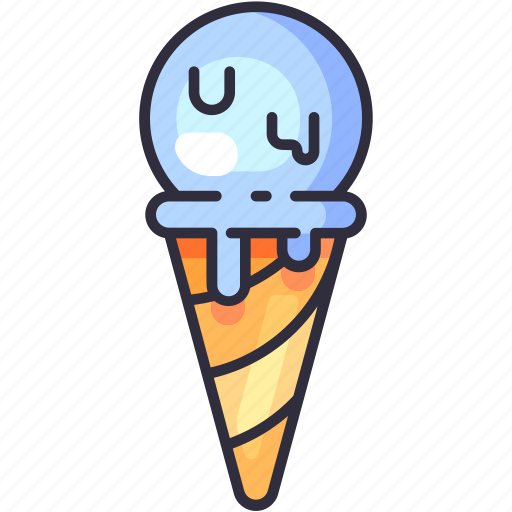 Ice cream cone, ice cream, cone, cold, dessert, summer, holiday icon - Download on Iconfinder