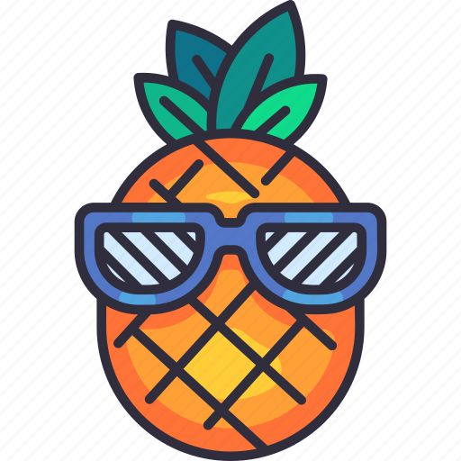 Pineapple, sunglasses, tropical, fruit, fresh, summer, holiday icon - Download on Iconfinder