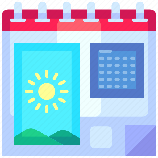 Calendar, date, season, event, schedule, summer, holiday icon - Download on Iconfinder