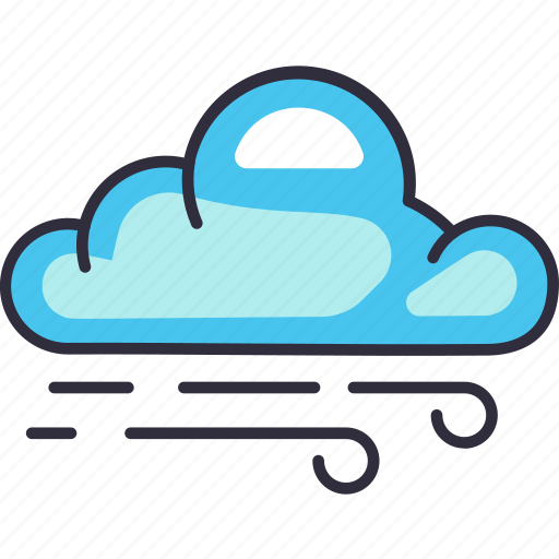 Cloud wind, cloud, wind, windy, breeze, weather, forecast icon - Download on Iconfinder