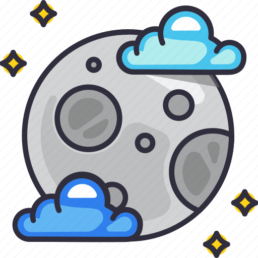 Cloud moon, cloud, moon, star, cloudy, weather, forecast icon - Download on Iconfinder