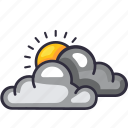 cloudy cloud sun, cloudy, cloud, sun, weather, forecast, climate, meteorology