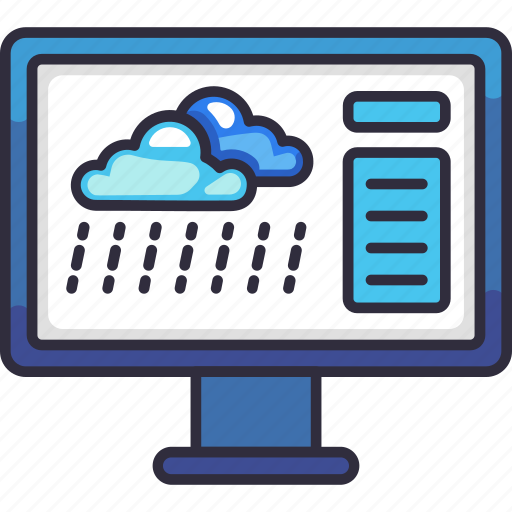 Computer, report, weather report, online, application, weather, forecast icon - Download on Iconfinder