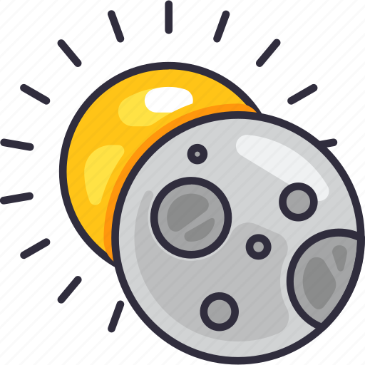 Eclipse, moon, sun, lunar, astronomy, weather, forecast icon - Download on Iconfinder
