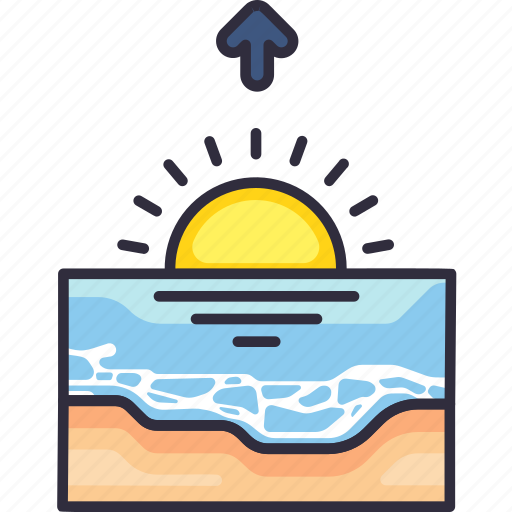 Sunrise, sun, morning, sea, beach, weather, forecast icon - Download on Iconfinder