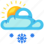 cloud snow sun, cloud, snow, sun, snowy, weather, forecast, climate, meteorology 