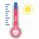 hot, temperature check, thermometer, sun, check, weather, forecast, climate, meteorology