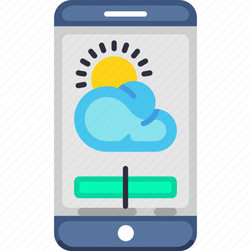 Smartphone, app, application, online, mobile, weather, forecast icon - Download on Iconfinder