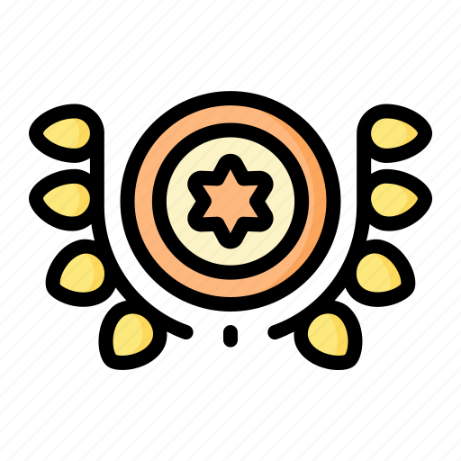 Achievement, award, leaf, medal, prize icon - Download on Iconfinder