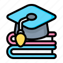 book, degree, education, graduation, hat
