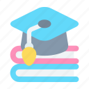 book, degree, education, graduation, hat