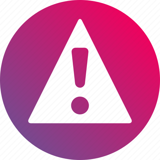 Alert, danger, gradient, issue, notification, problem icon - Download on Iconfinder