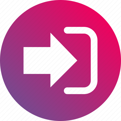 Arrow, enter, gradient, inside, login icon - Download on Iconfinder