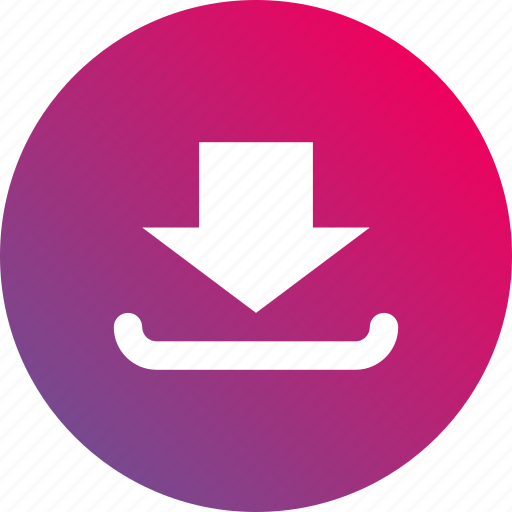 Arrow, down, download, gradient, save icon - Download on Iconfinder