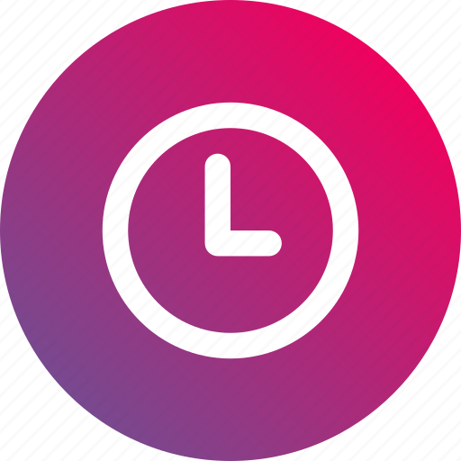 Clock, date, gradient, hour, time, wait icon - Download on Iconfinder
