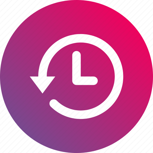 Clock, events, gradient, history, log, record icon - Download on Iconfinder